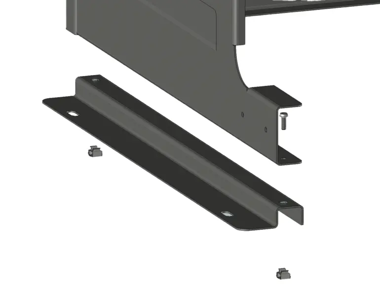 Réhausse et fixation au sol cache clim – kit complet 2 supports aluminium réversibles