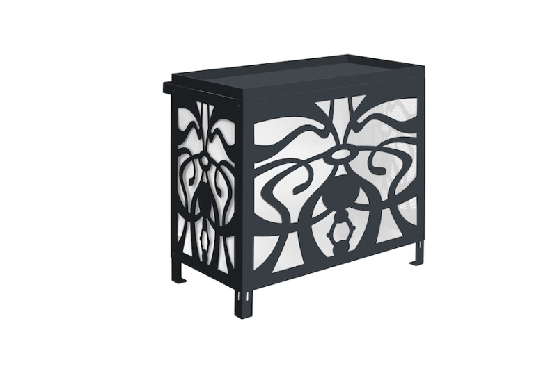 Cache Clim design en acier corten - Modèle ART NOUVEAU