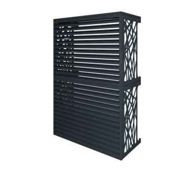 Cache-Clim sur-mesure à motifs et persiennes double Vertical - modèle MIXTE
