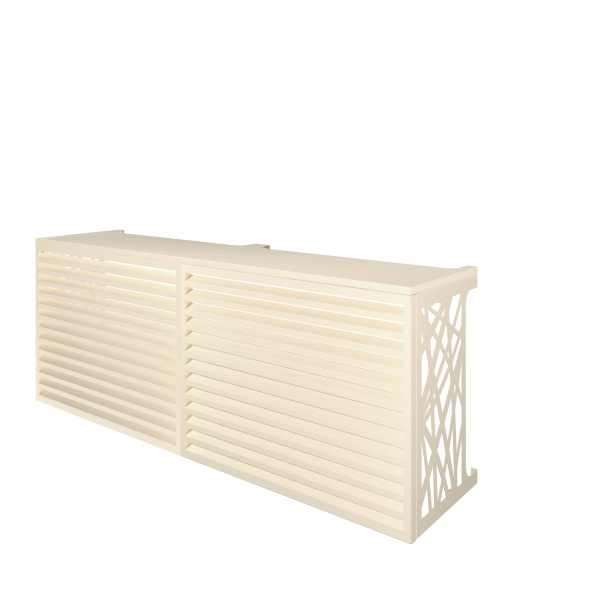 Cache-clim sur-mesure à motifs et persiennes Double Horizontal - modèle MIXTE