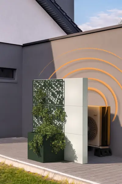 Option d'angle pour mur antibruit à composer