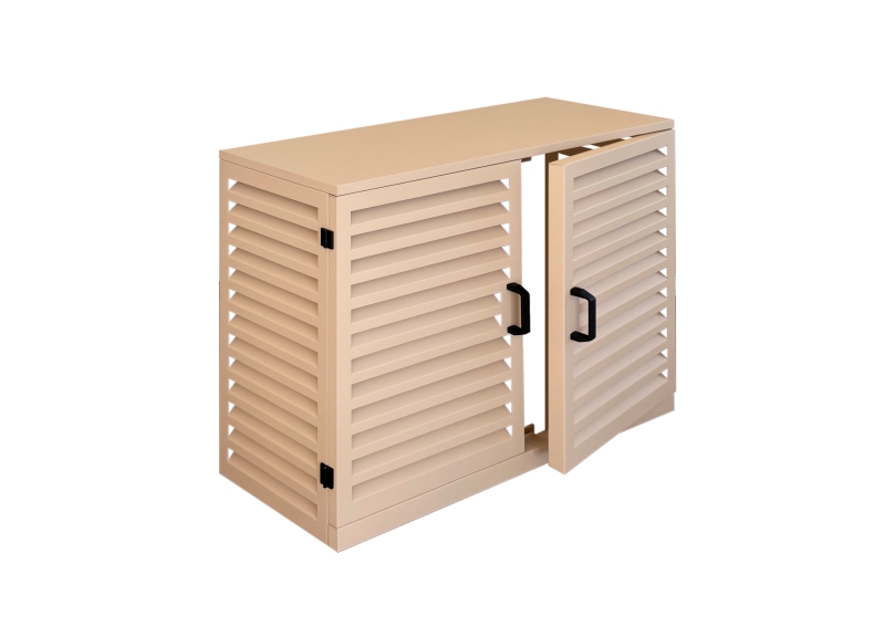 Cache Clim Design en Aluminium – Protection Élégante avec Portes et Poignées