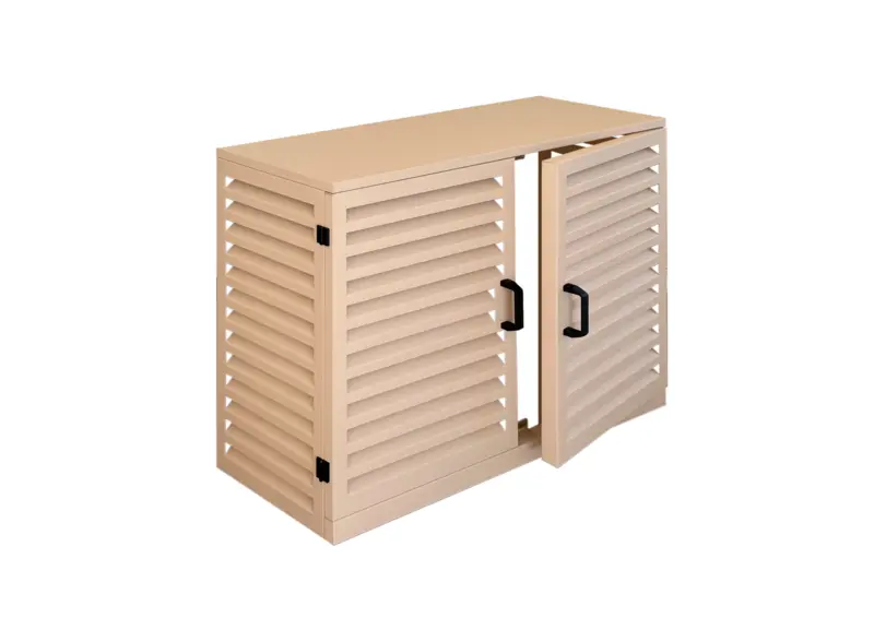 Cache Clim Design en Aluminium – Protection Élégante avec Portes et Poignées