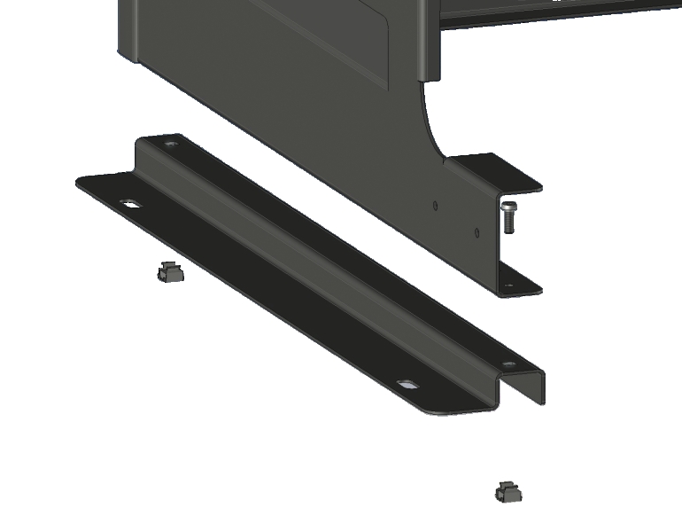 Réhausse et fixation au sol cache clim – support aluminium réversible