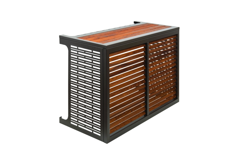Cache Clim modèle Bois Alu Bronze