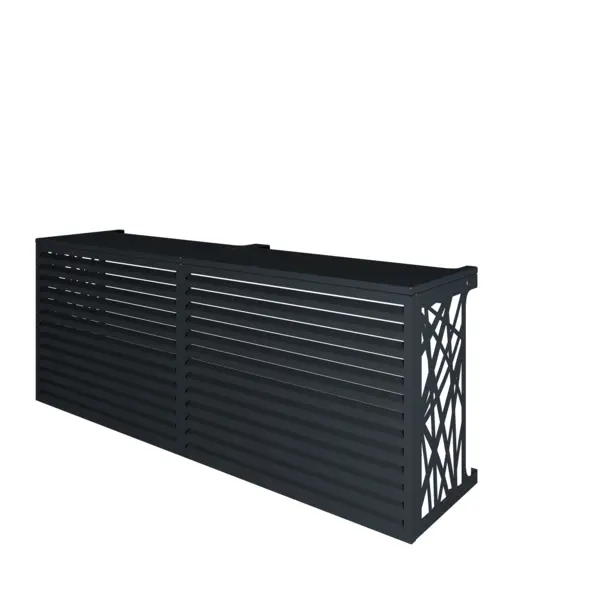 Cache-clim sur-mesure à motifs et persiennes Double Horizontal - modèle MIXTE