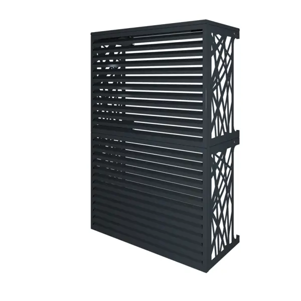 Cache-Clim sur-mesure à motifs et persiennes double Vertical - modèle MIXTE