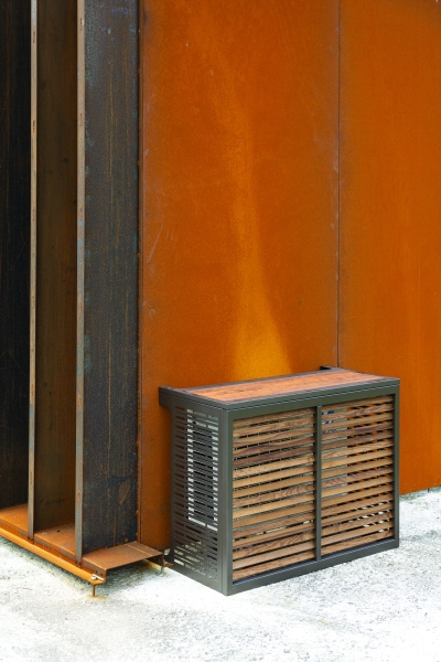 Cache Clim modèle Bois Alu Bronze