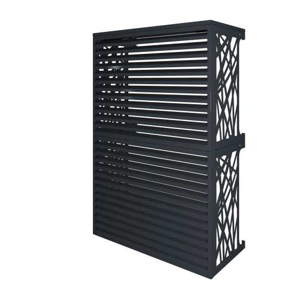 Cache-Clim sur-mesure à motifs et persiennes Double Vertical XL - modèle MIXTE