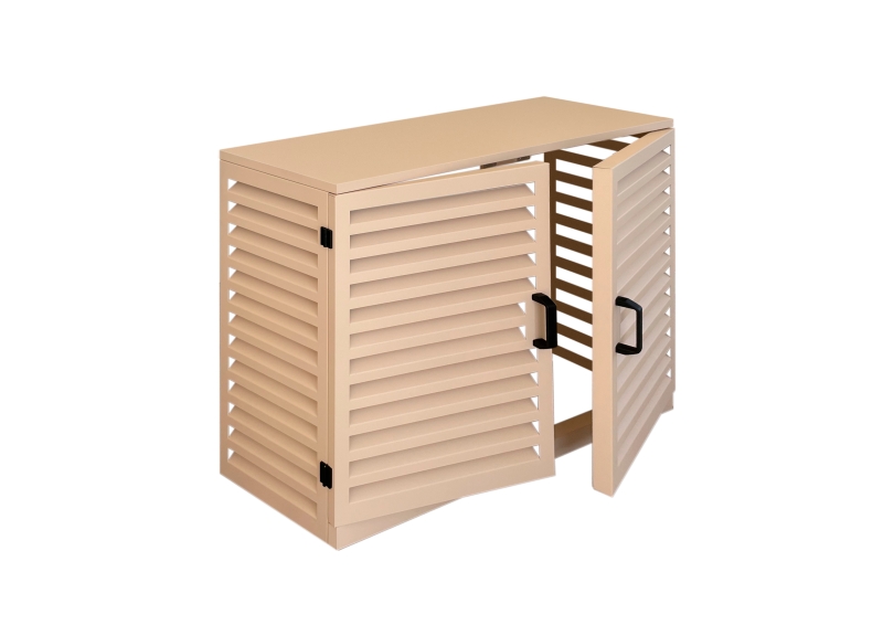 Cache Clim Design en Aluminium – Protection Élégante avec Portes et Poignées