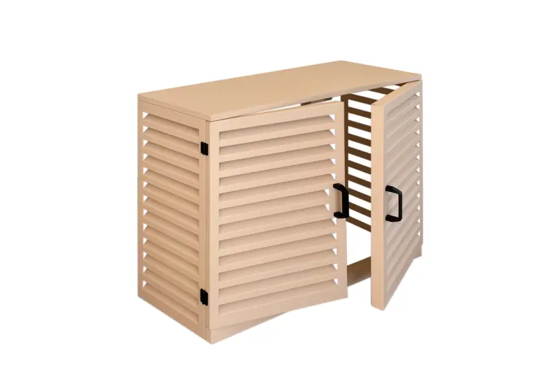 Cache Clim Design en Aluminium – Protection Élégante avec Portes et Poignées