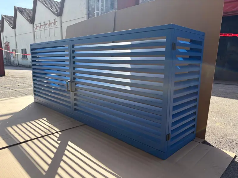 Cache Clim Design en Aluminium – Protection Élégante avec Portes et Poignées
