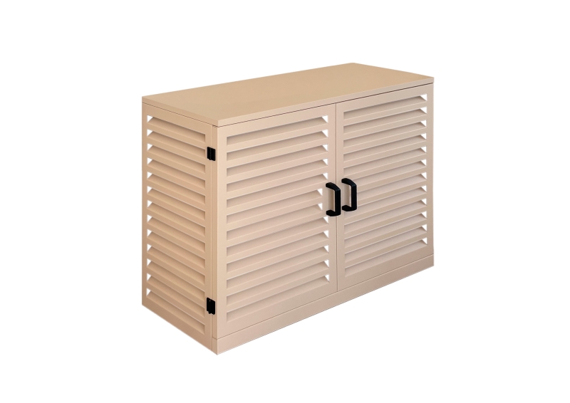 Cache Clim Design en Aluminium – Protection Élégante avec Portes et Poignées