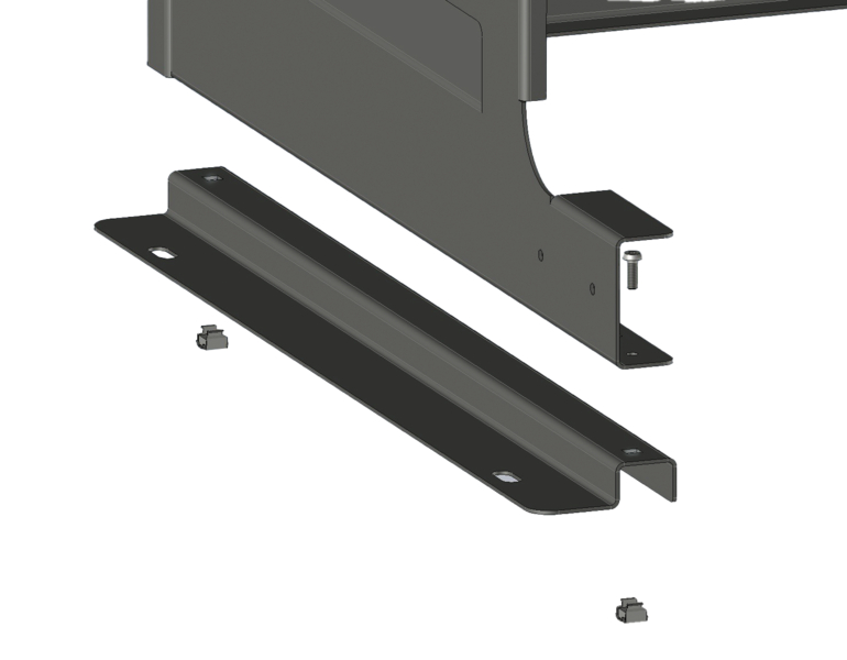 Réhausse et fixation au sol cache clim – kit complet 2 supports aluminium réversibles