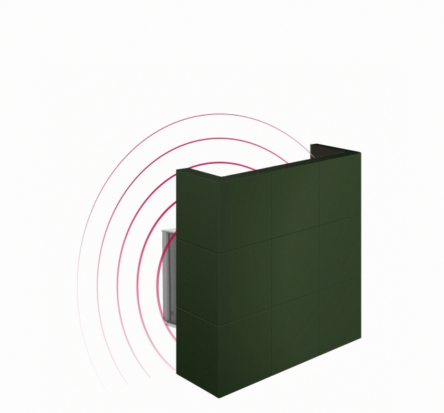 Pack mur antibruit en U 1,5m x 1,5m