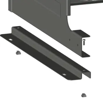 Réhausse et fixation au sol cache clim – kit complet 2 supports aluminium réversibles
